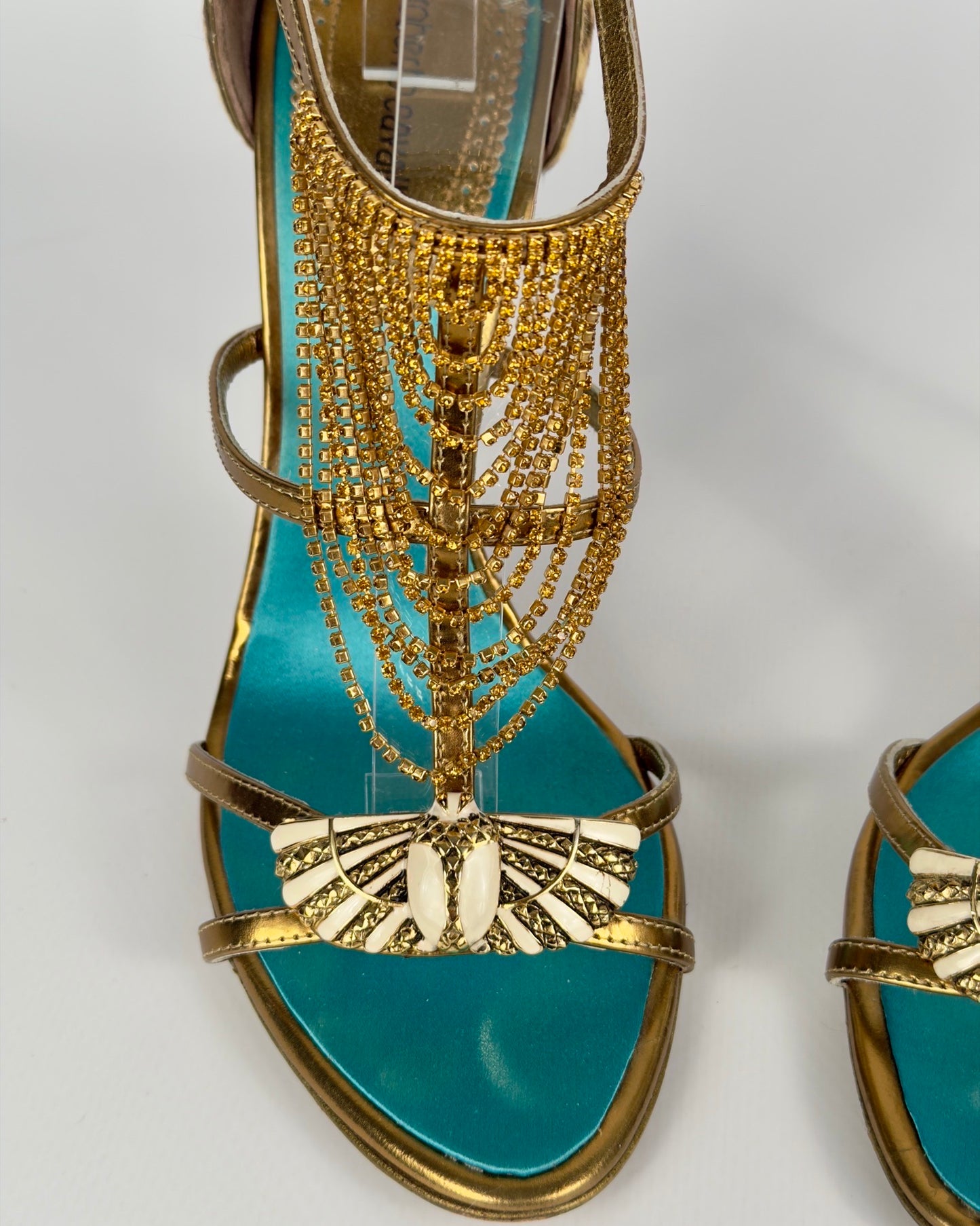 Roberto Cavalli Vintage Scarab Heels — 39