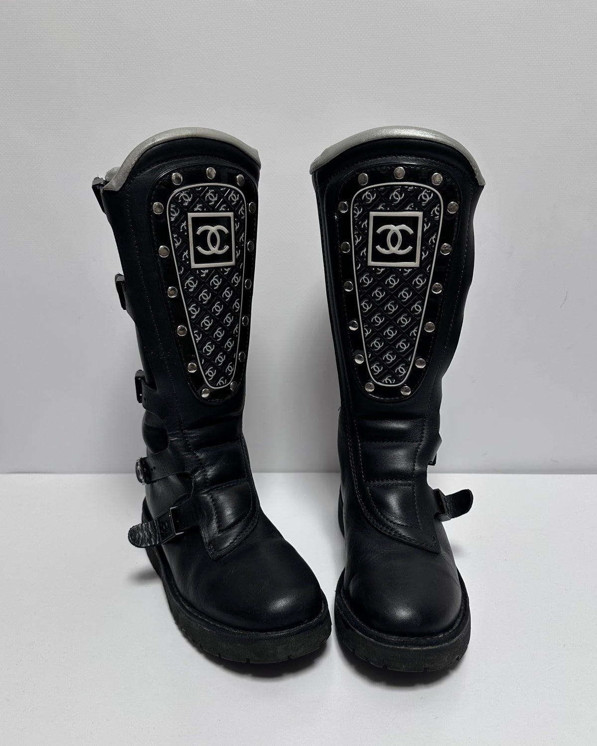 Chanel FW 2003 Moto Biker Boots — 38/39