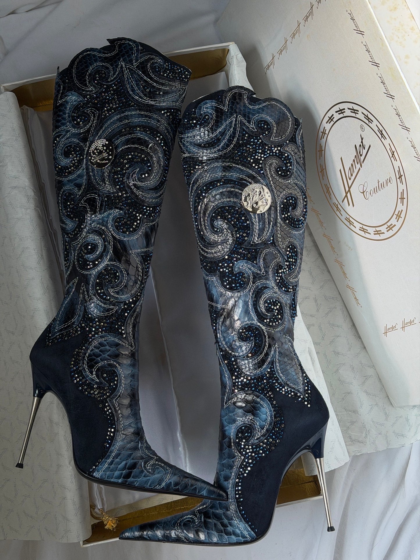 Hamlet Couture Italian Python Boots