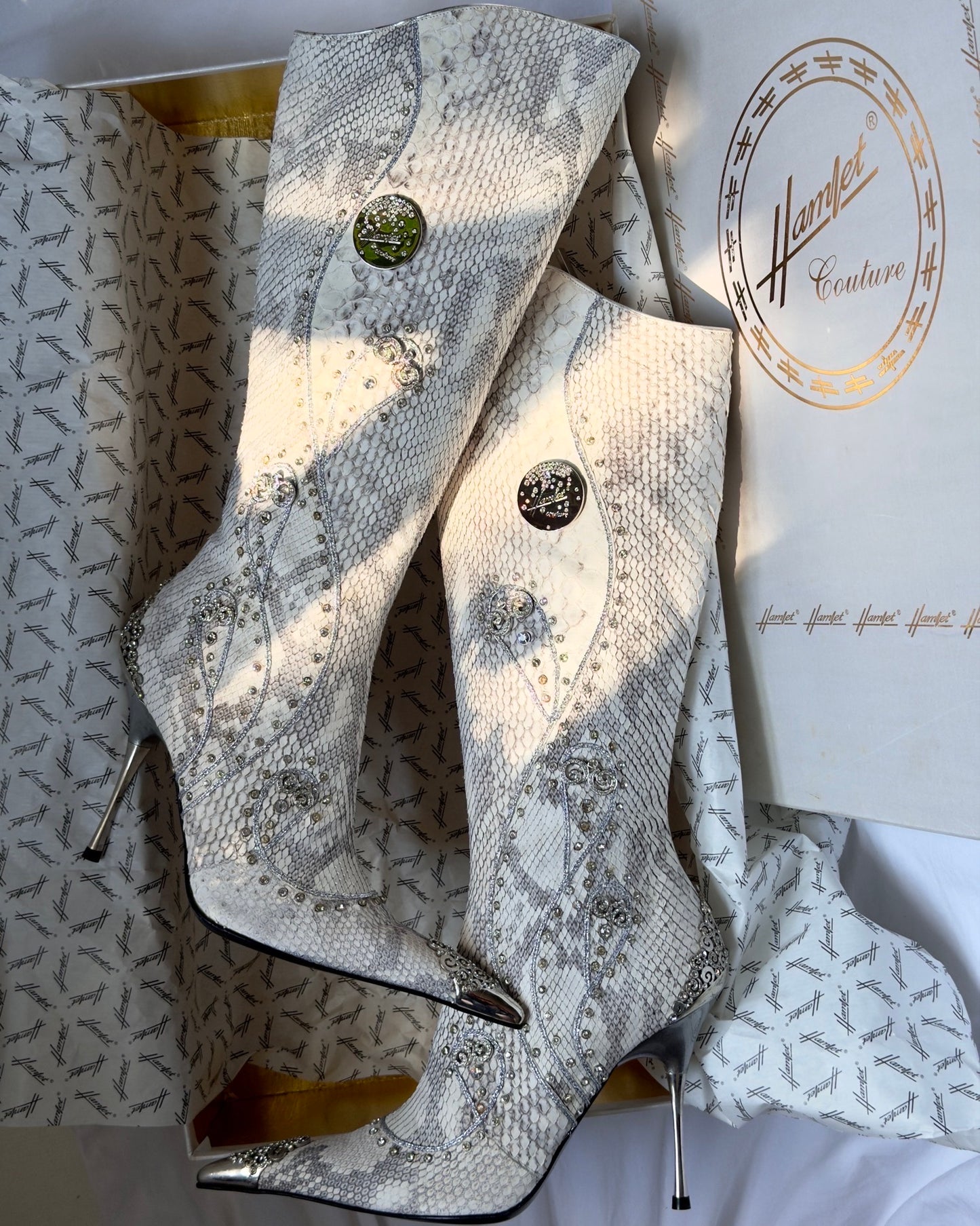 Hamlet Couture Italian Python Boots