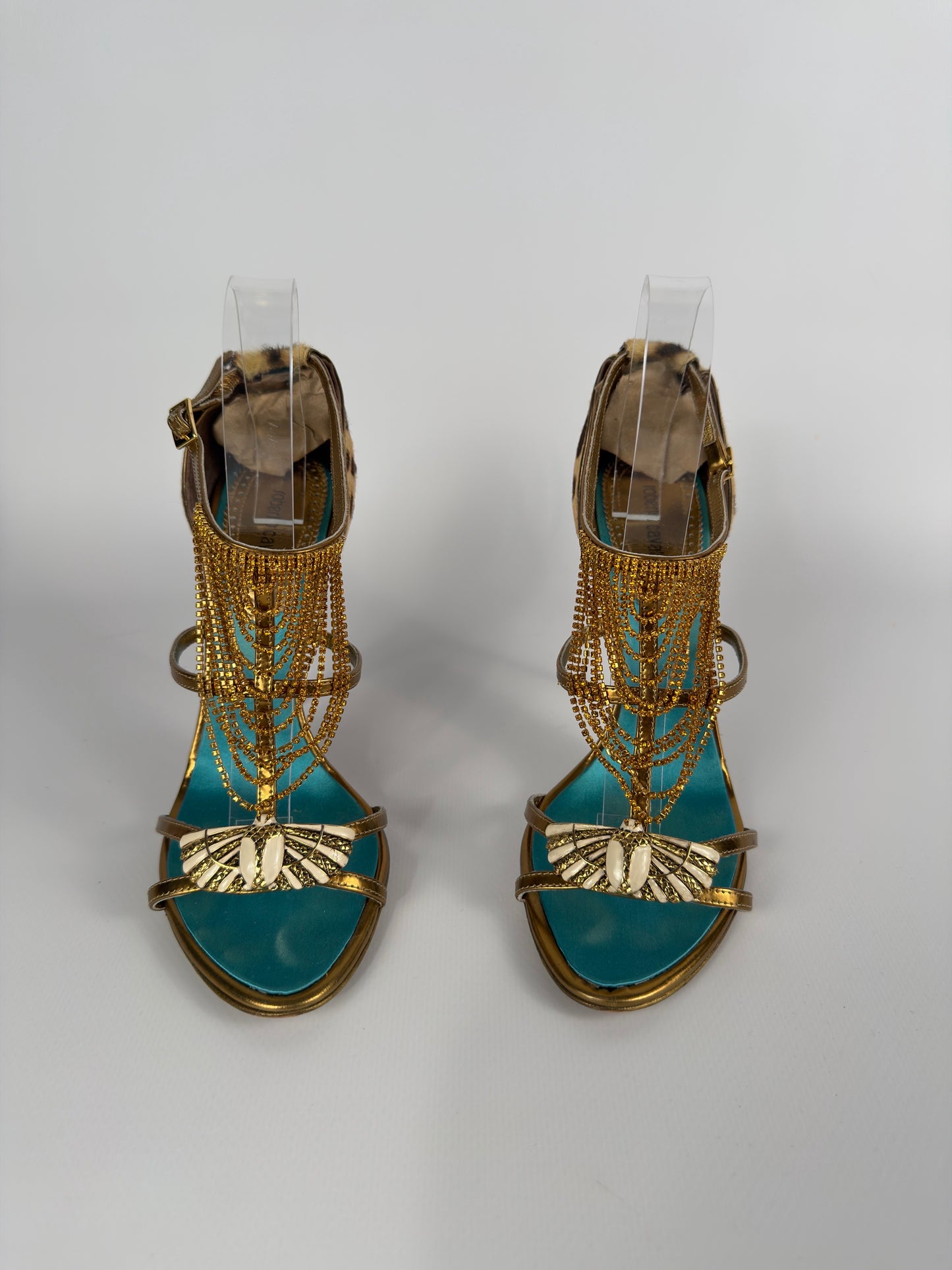 Roberto Cavalli Vintage Scarab Heels — 39
