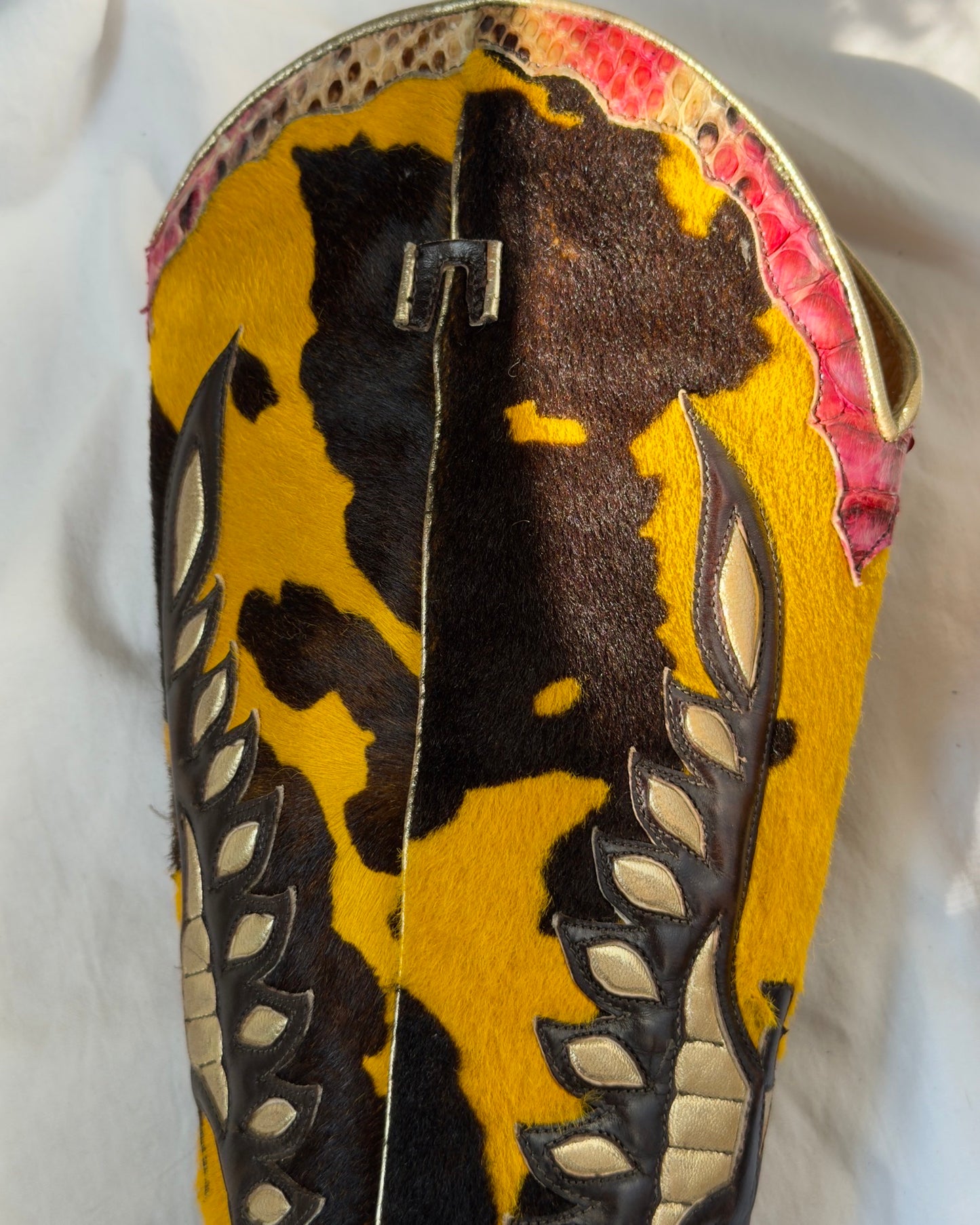 Gianmarco Lorenzi Western Pony Hair Boots — 39