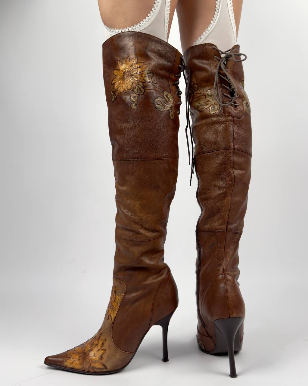 Vintage Italian Leather Boots — 39