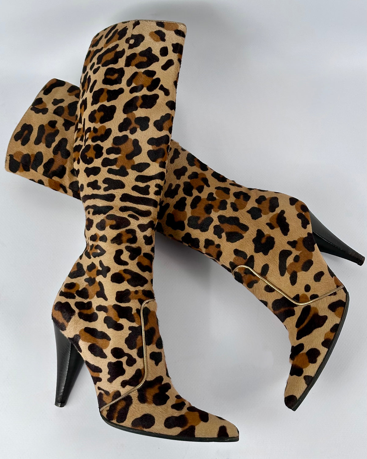 Casadei Pony-hair Vintage Boots — 37