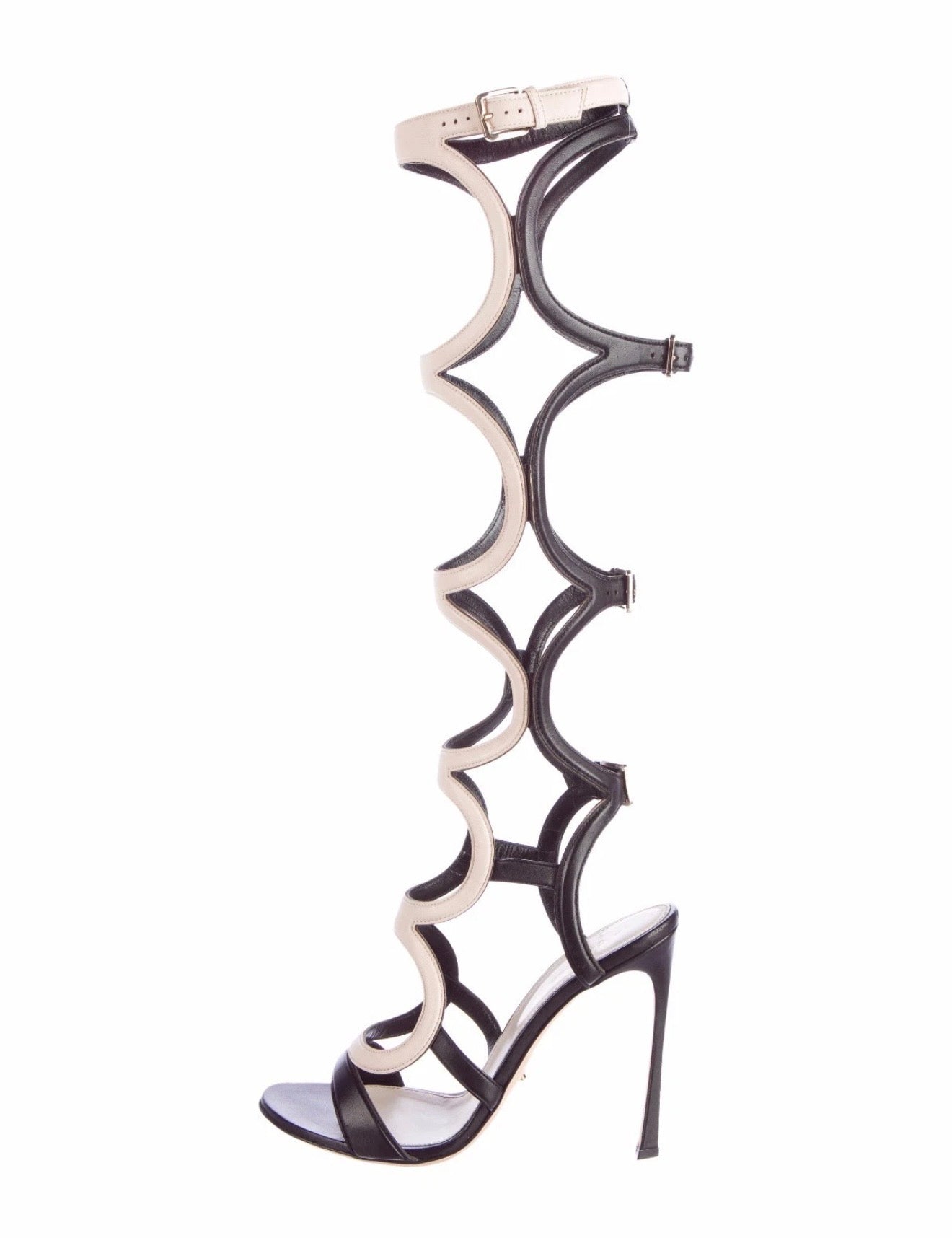 Sergio Rossi Arabesque Gladiator Heels — 37/37.5