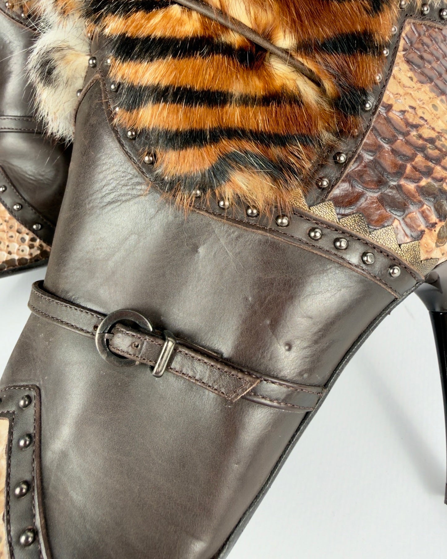El Dante’s Couture Vintage Fur Boots — 39