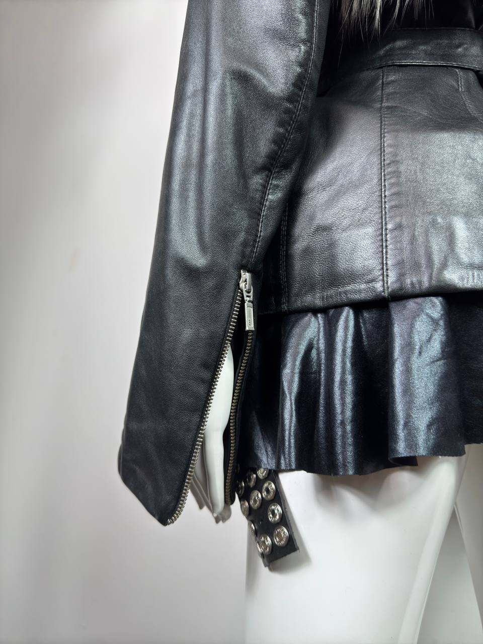 Vintage Leather Fur Jacket S-L