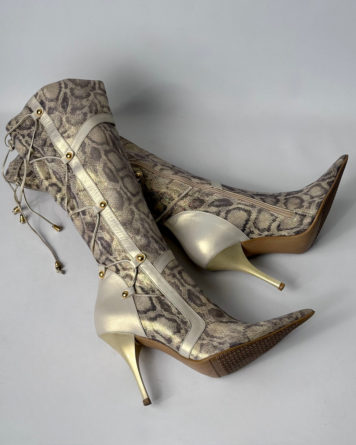 Vintage Lace Up Boots — 38