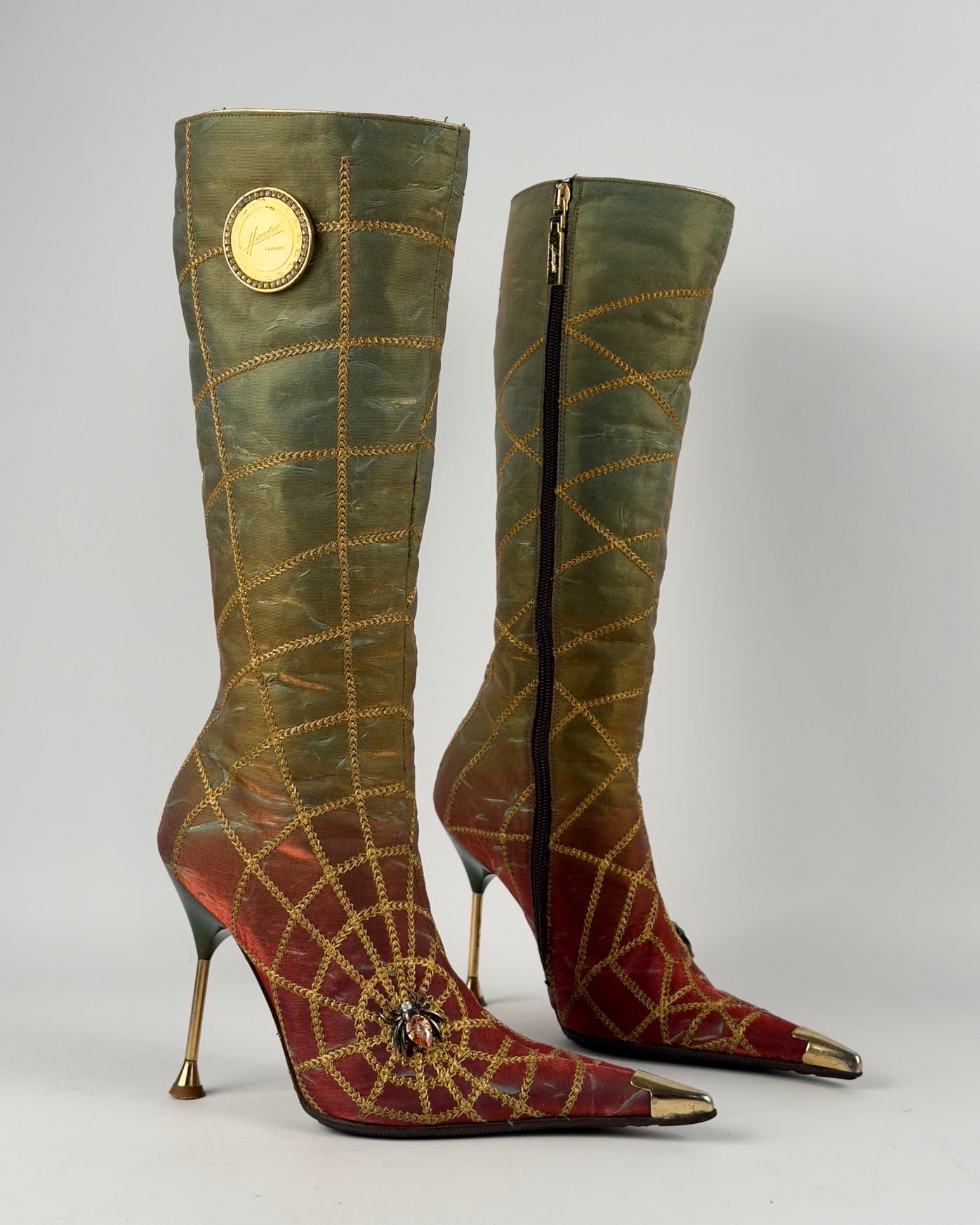 Hamlet Couture Spiderweb Vintage Italian Boots — 35/35.5