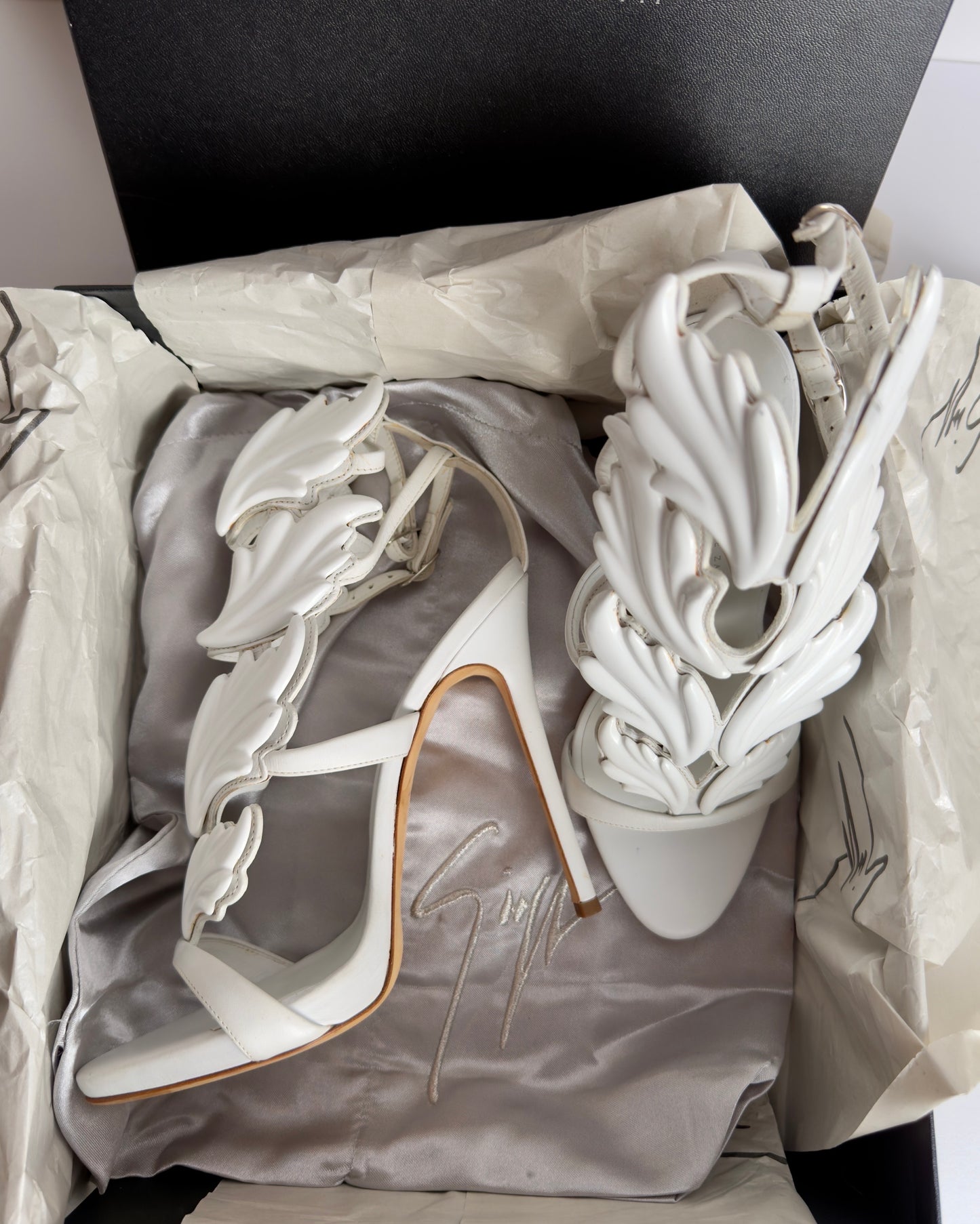 Giuseppe Zanotti White Cruel Summer Heels