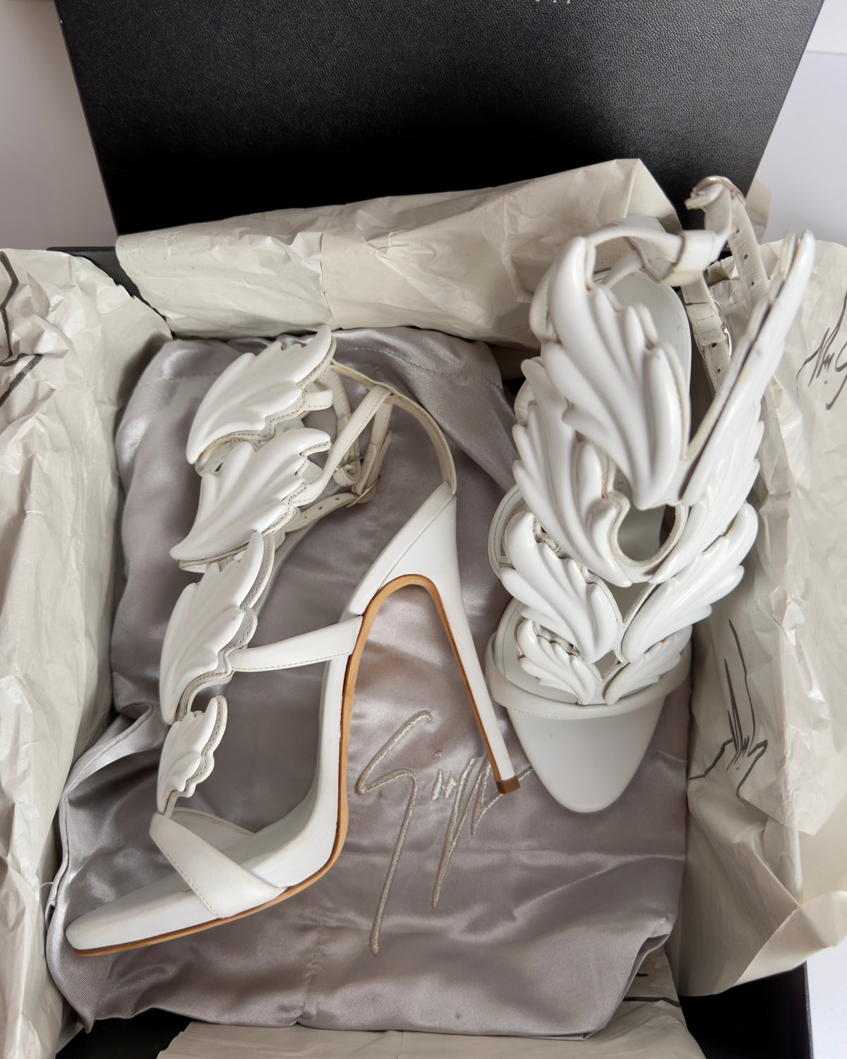Giuseppe Zanotti White Cruel Summer Heels