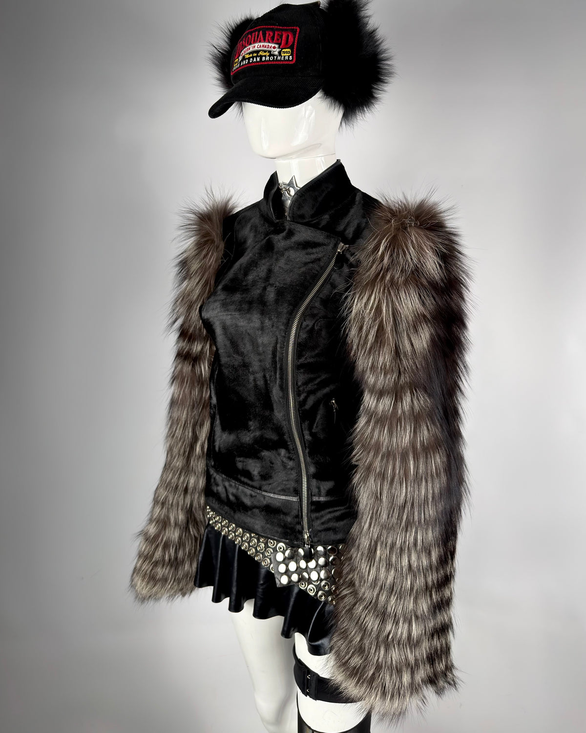 Vintage Pony Hair & Fur Leather Jacket — S/M
