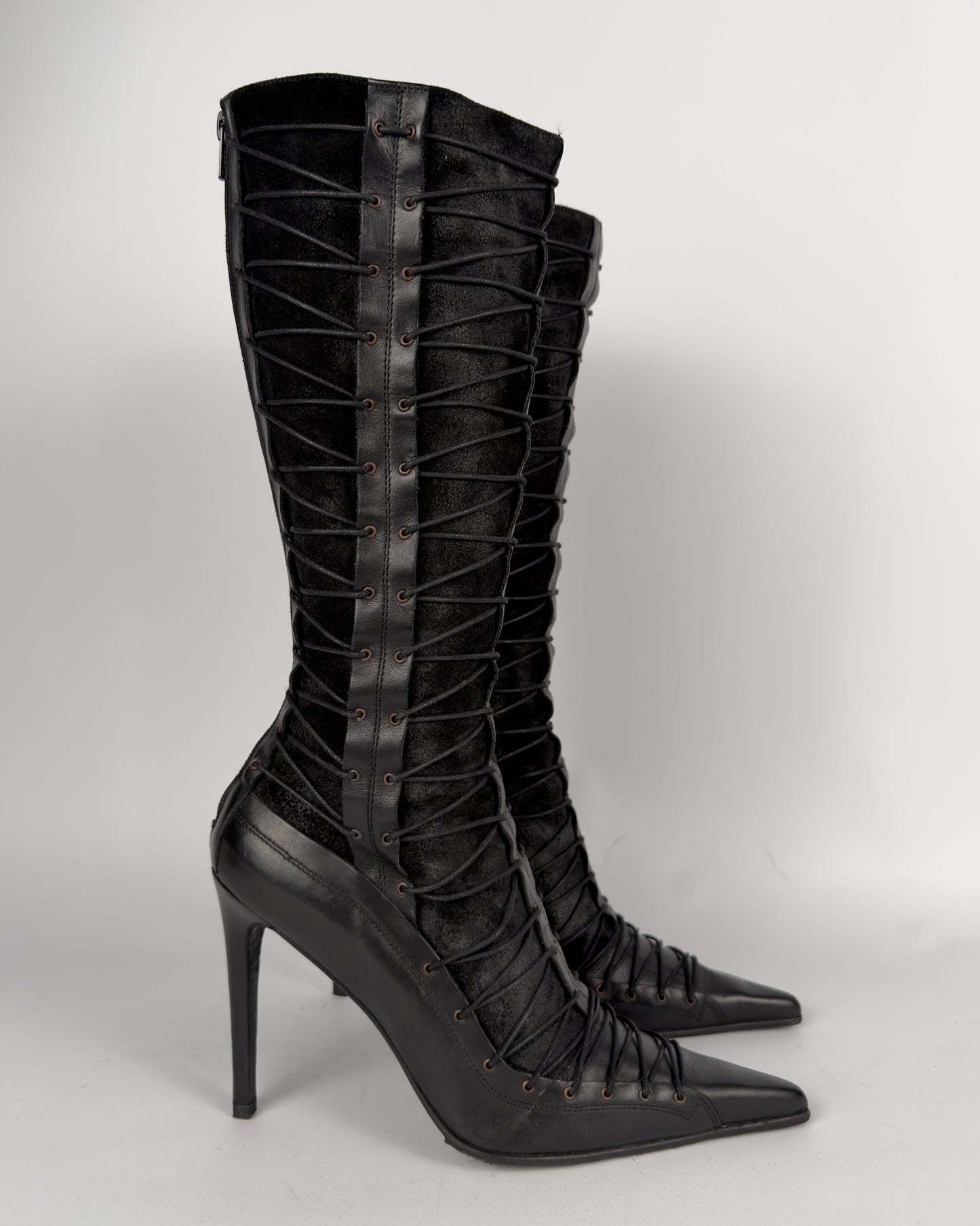 El Dante’s Couture Vintage Corset Lacing Boots — 38