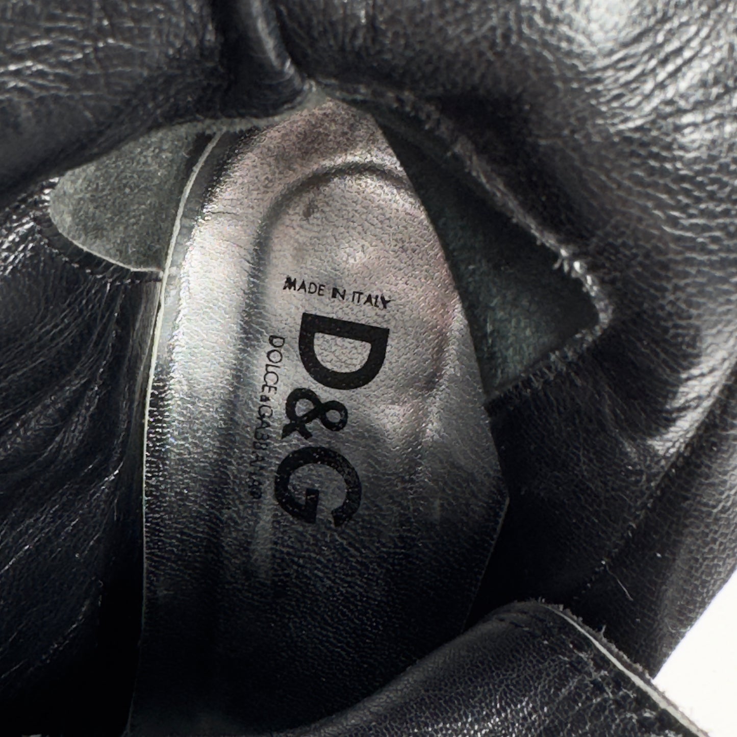 Dolce & Gabbana Vintage Leather Lace Up Boots — 39