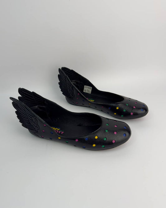 Adidas x Jeremy Scott 2011 Wing Polka Dot Ballet Flats — 37 US6