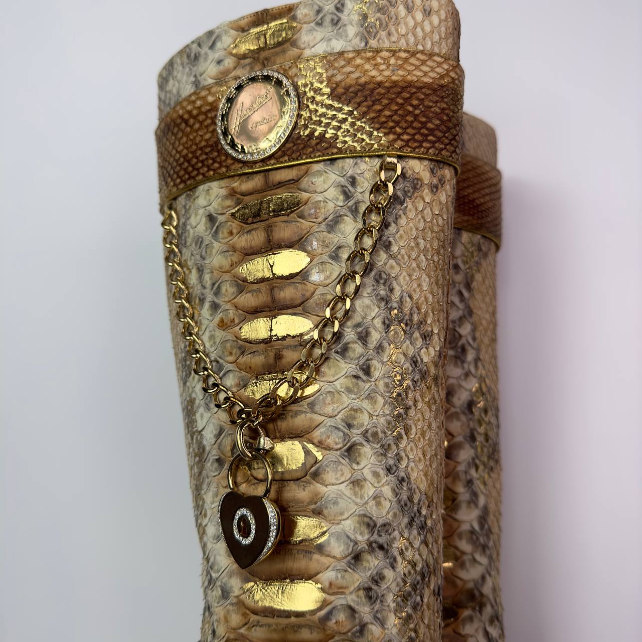 Hamlet Couture Python Leather Boots