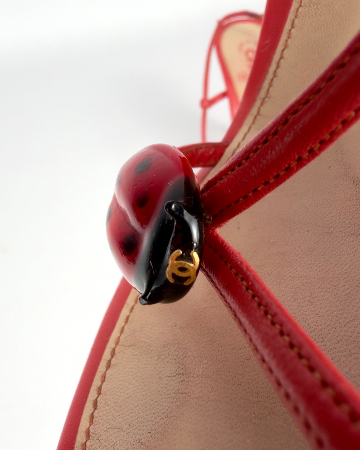 Chanel S/S 2004 by Karl Lagerfeld Vintage Ladybug Heels — 39