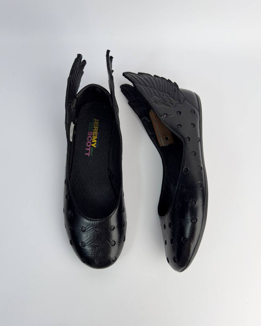 Adidas Jeremy Scott Wing Black Polka Dot Ballet Flats — 36/36.5 US5.5