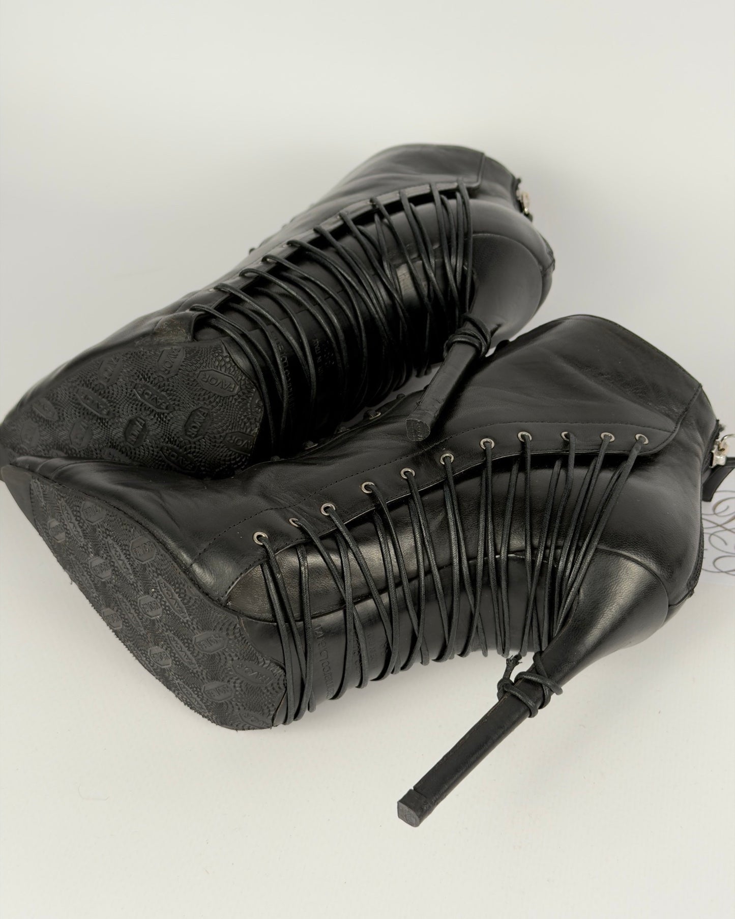 Gianmarco Lorenzi Vintage Corset Boots — 38.5