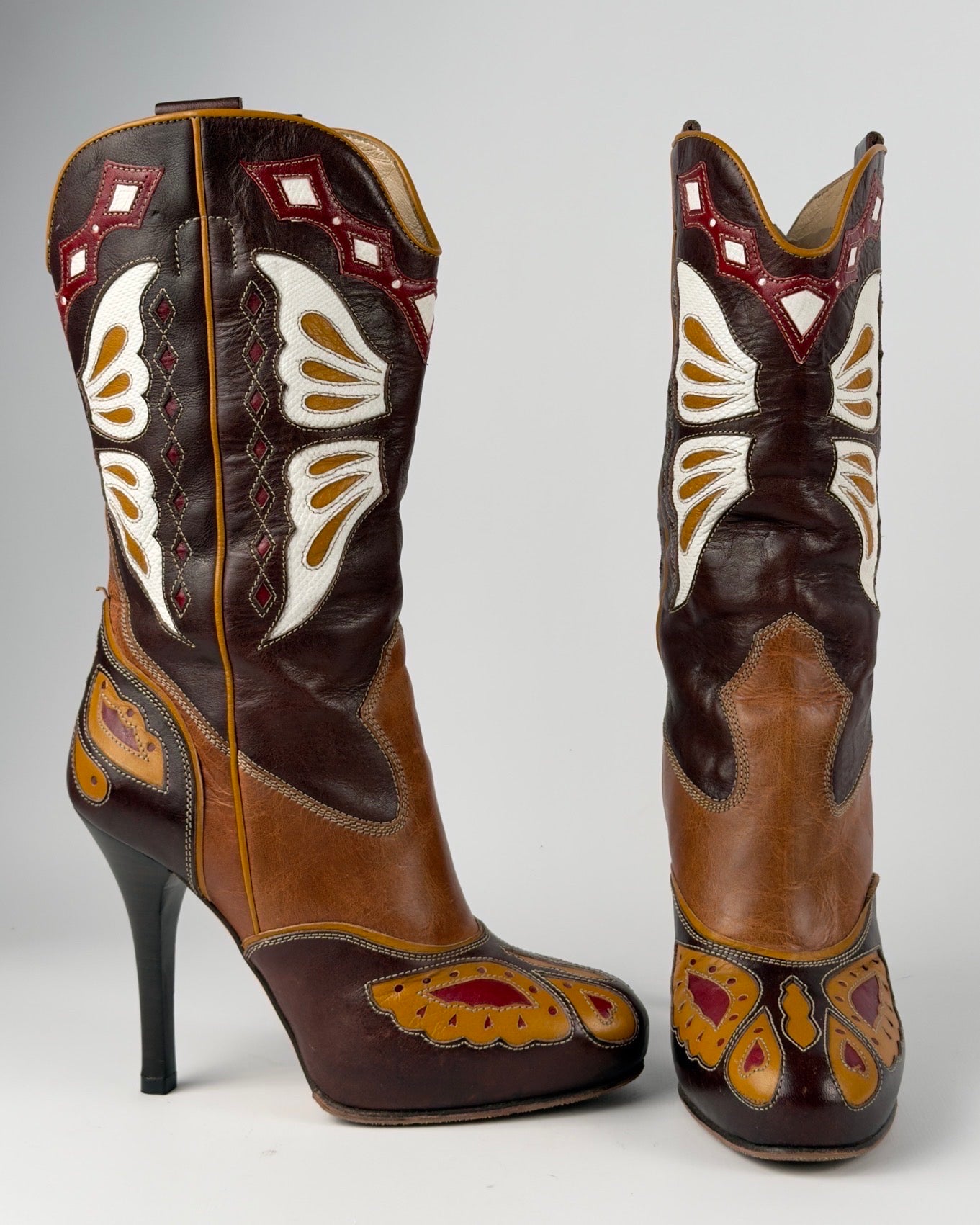 D&G SS 04 Cowboy Butterfly Boots — 36