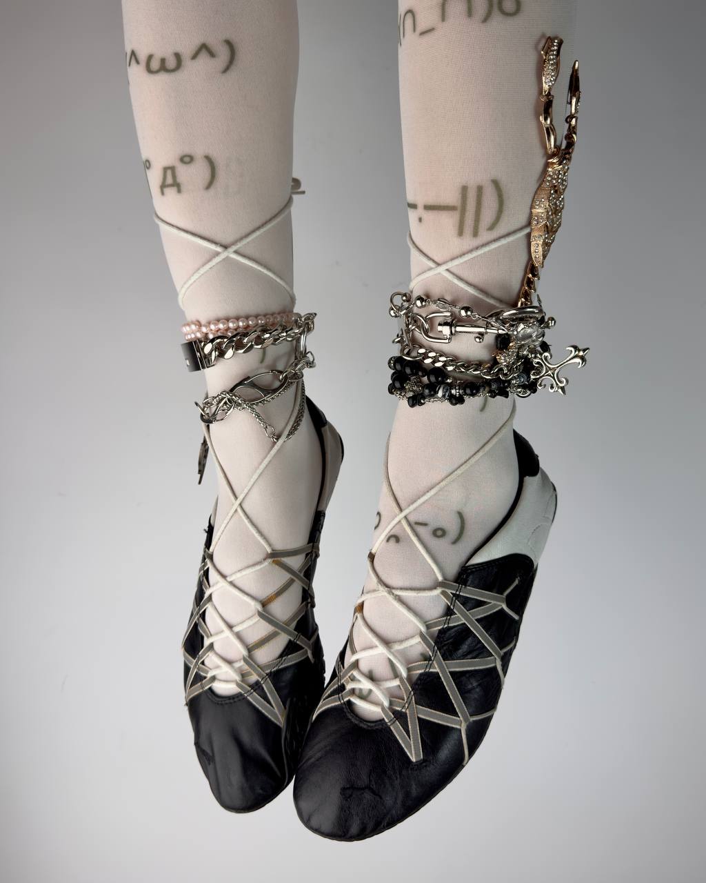 Puma Vintage Lace Up Ballet Flats — 38/38.5