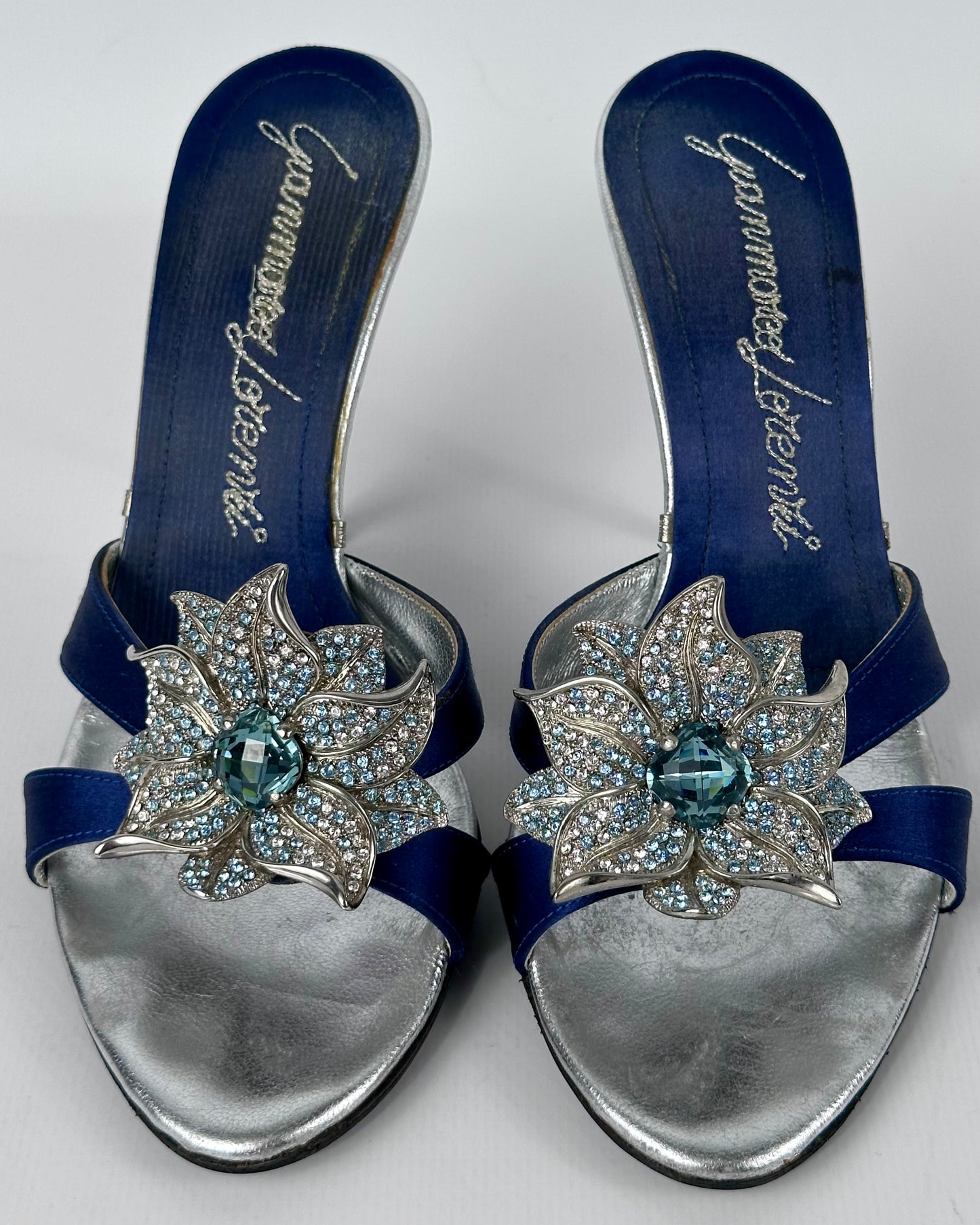 Gianmarco Lorenzi Flower Gemstone Heels — 36