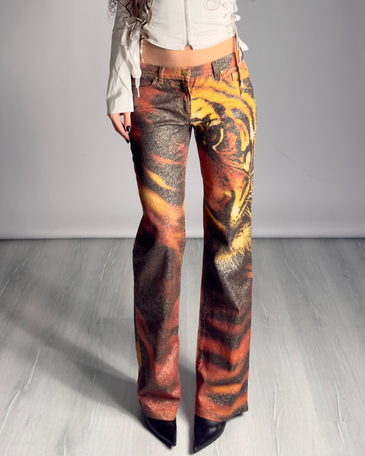 Robero Cavalli AW2000 Tiger Jeans — size M