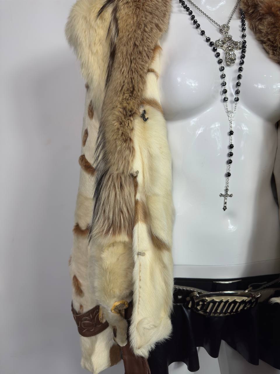 Vintage Fur Leather Jacket XS/M