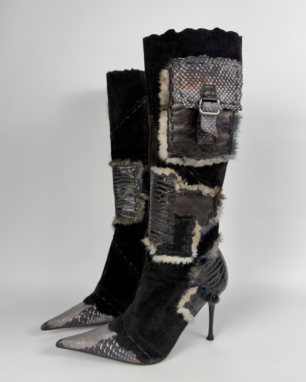 El Dante’s Couture Vintage Cargo Boots — 36