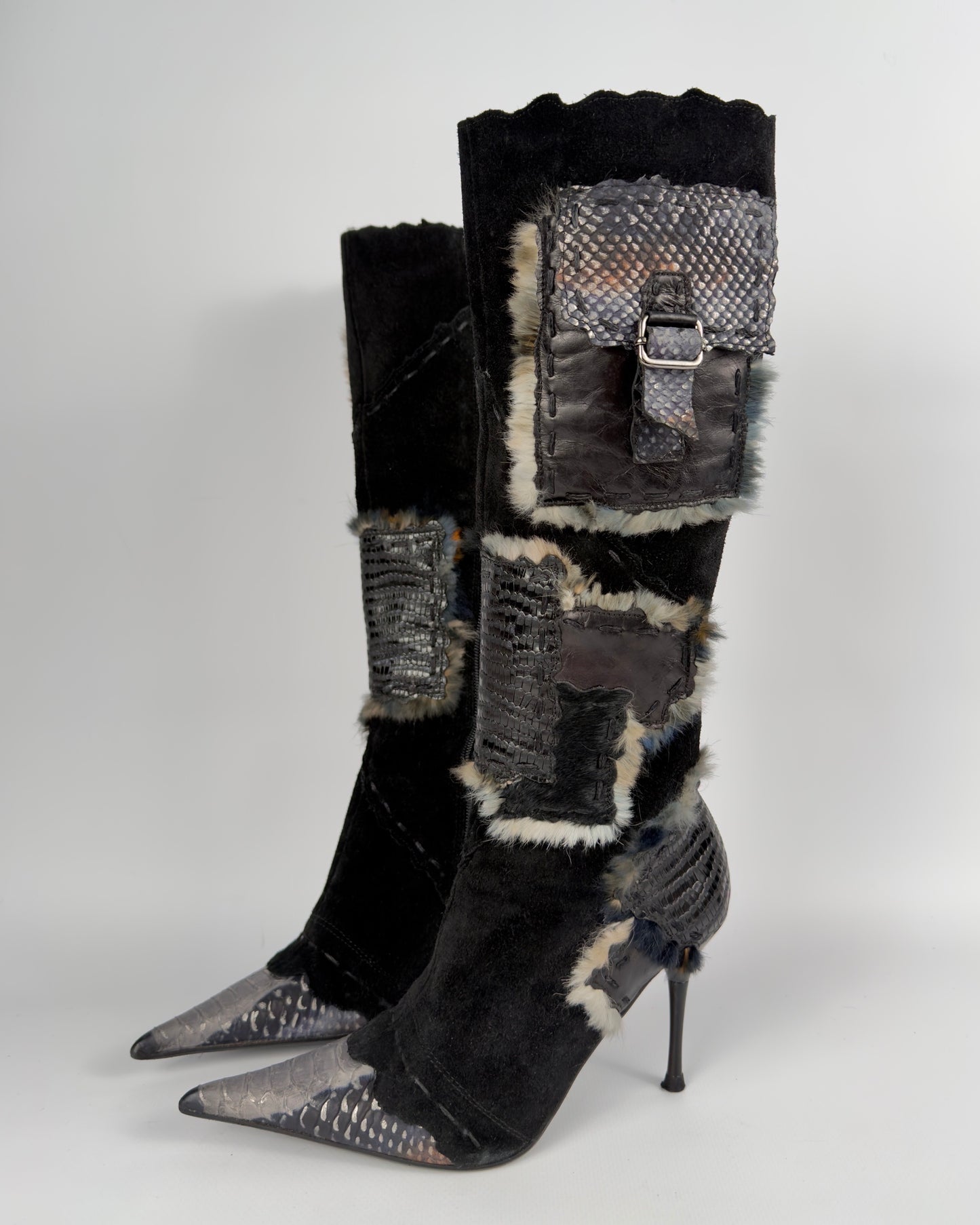 El Dante’s Couture Vintage Cargo Boots — 36