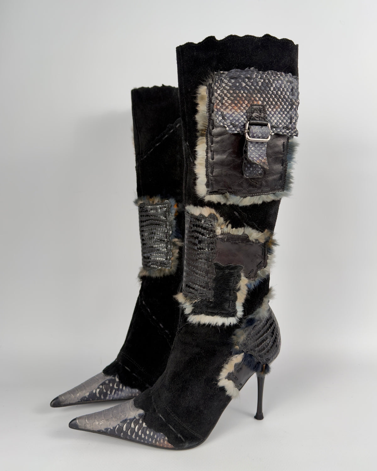 El Dante’s Couture Vintage Cargo Boots — 36