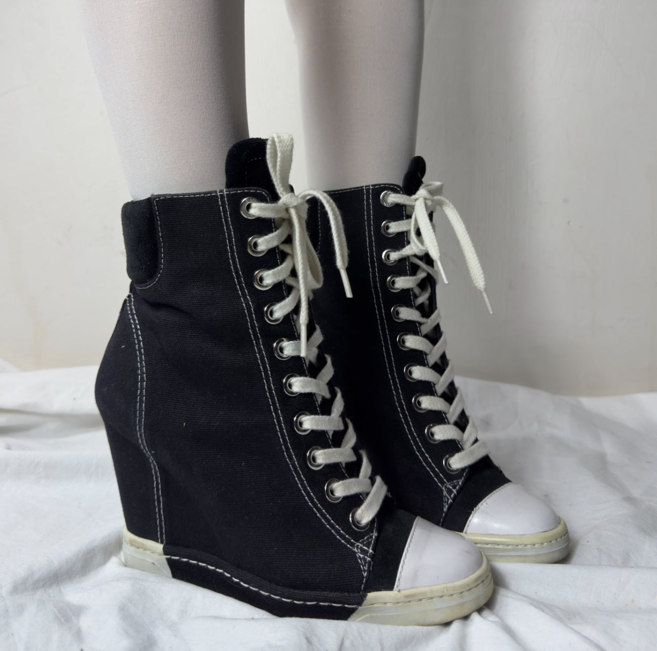 Dolce Gabbana Vintage Wedge Sneakers 38.5