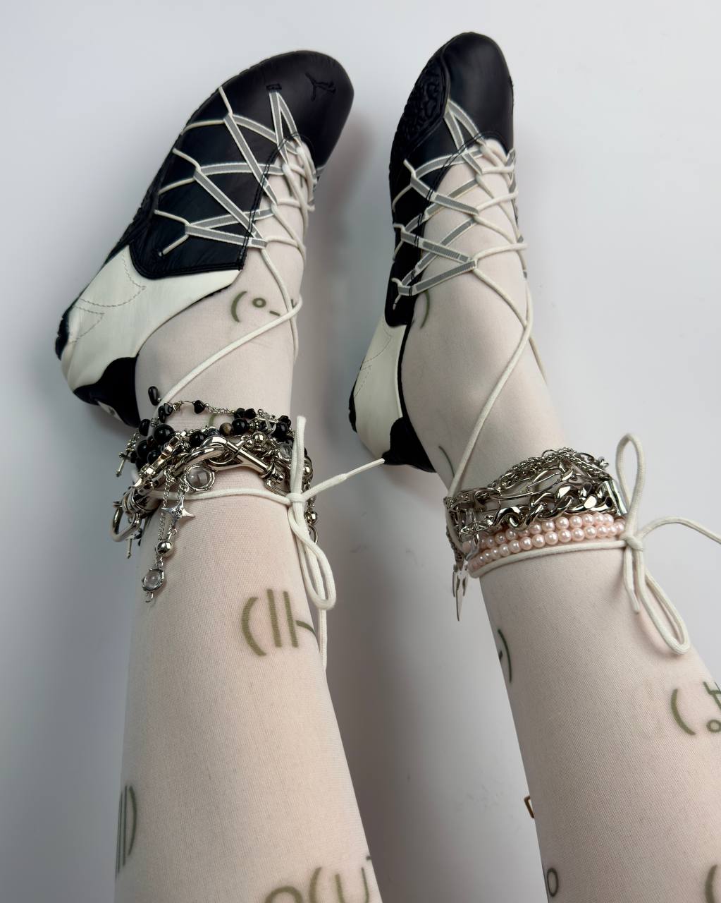 Puma Vintage Lace Up Ballet Flats — 37/37.5