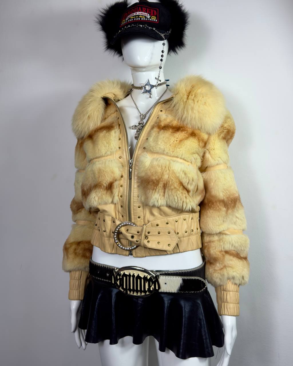 Vintage Fur Leather Jacket XS/M