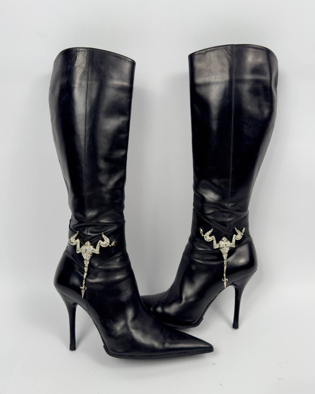 Cesare Paciotti Vintage Italian Scorpion Leather Boots — 37