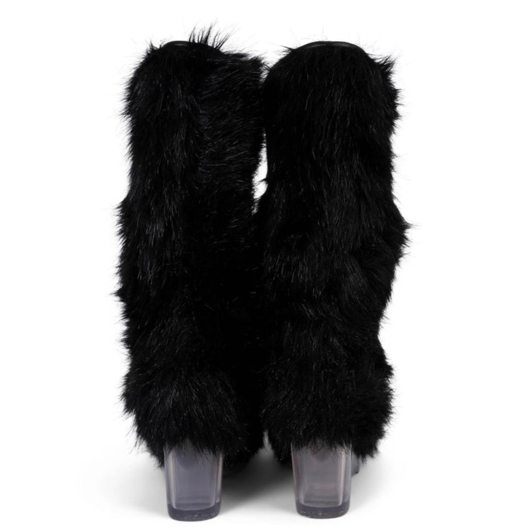 CHANEL Runway 2010 Faux Fur Ice Wedge Yeti Boots — 37.5/38
