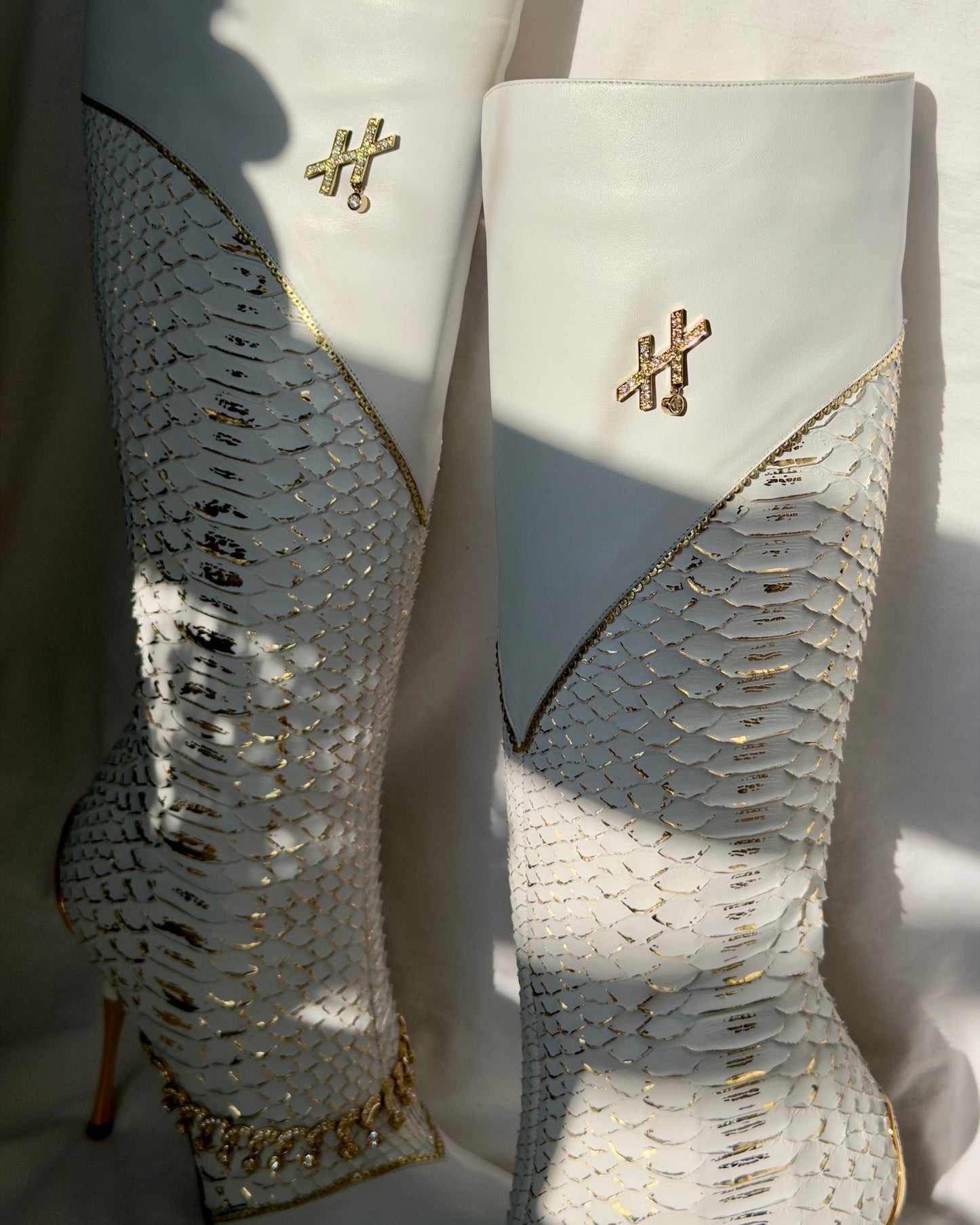 Hamlet Couture Italian Python Boots — 37/38 & 38/39