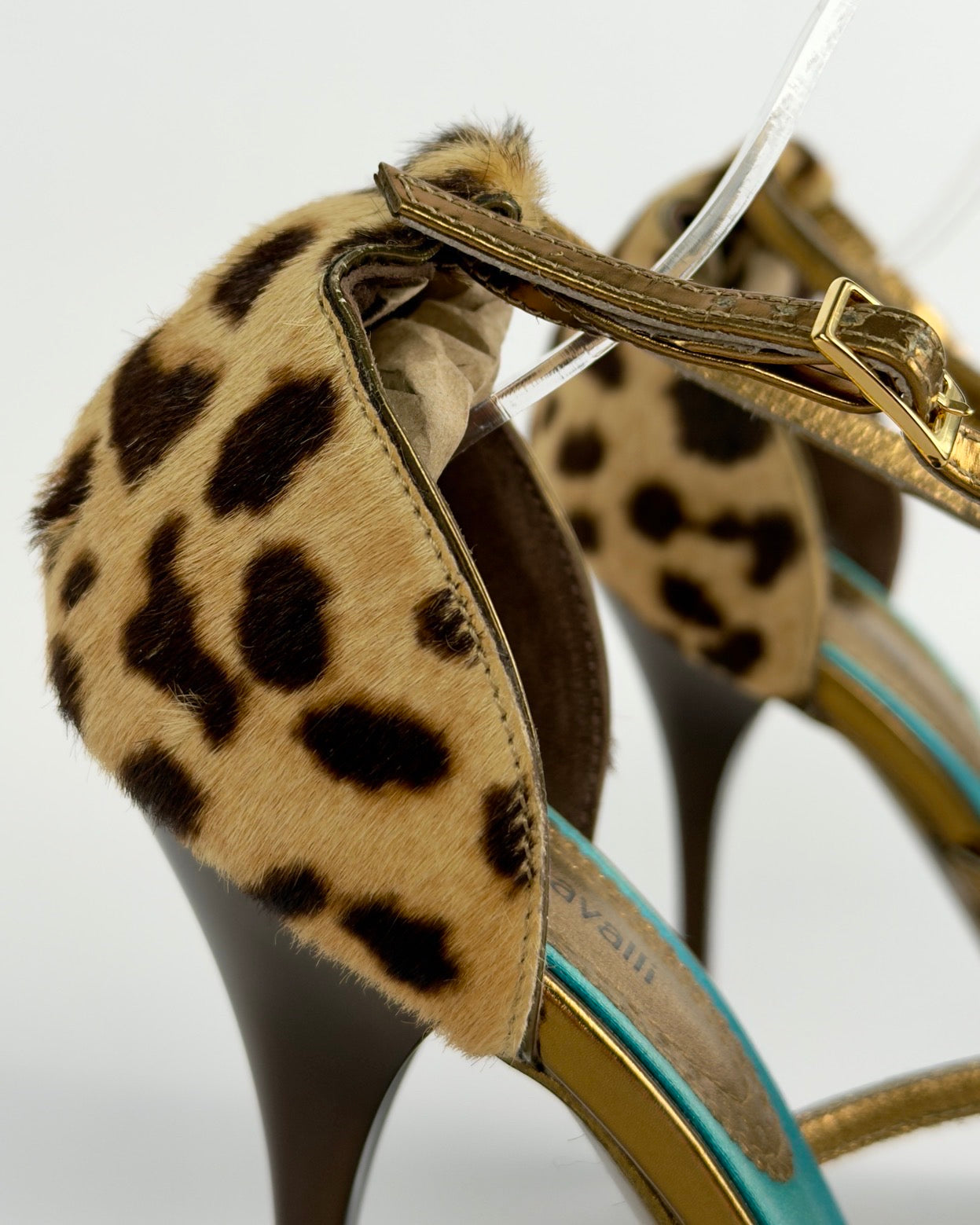 Roberto Cavalli Vintage Scarab Heels — 39
