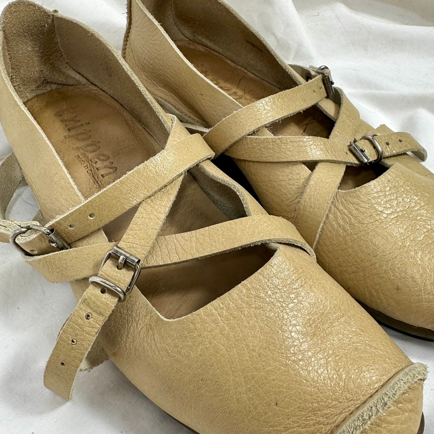 Trippen Vintage Leather Ballet Flats 40/40.5