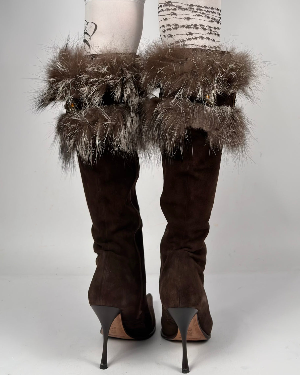 Gianmarco Lorenzi Vintage Suede Buckle Boots — 40