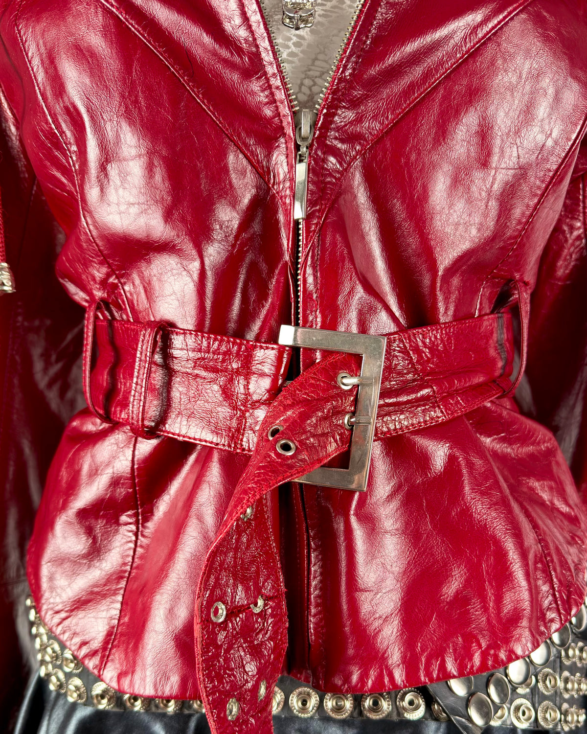 Vintage Fur Leather Jacket — M