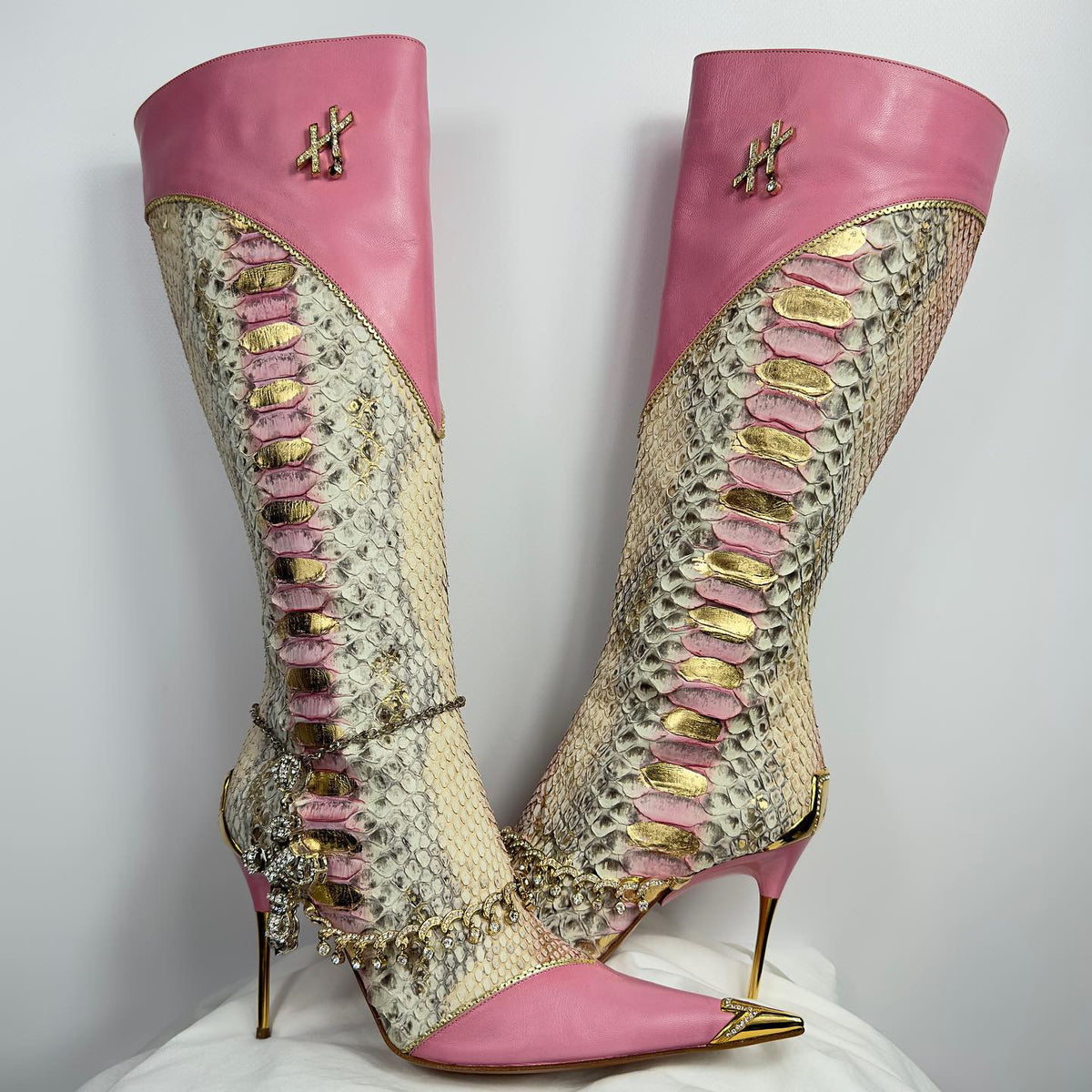 Hamlet Couture Italian Python Boots — 36/37