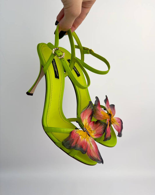 Dolce & Gabbana Vintage Butterfly Heels — 40 New With Box