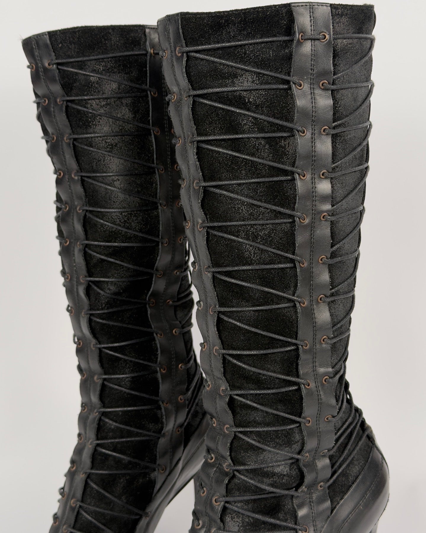 El Dante’s Couture Vintage Corset Lacing Boots — 38