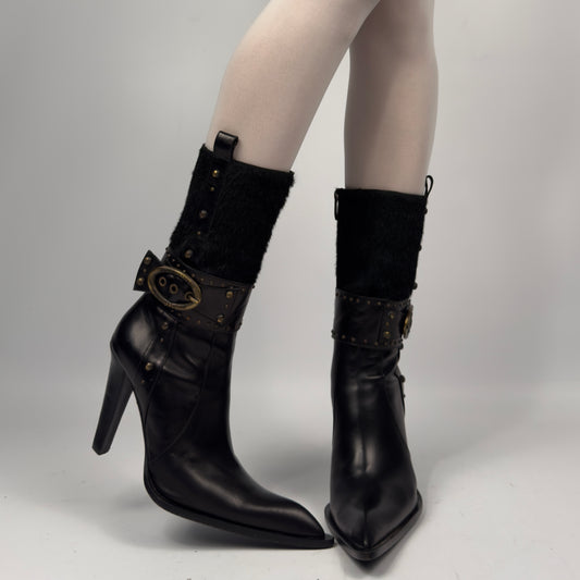 Vintage Leather Boots — 40
