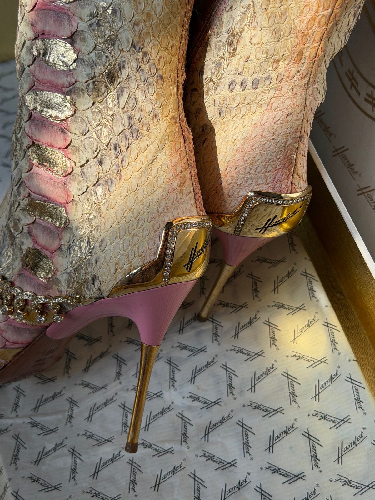 Hamlet Couture Italian Python Boots — 36/37