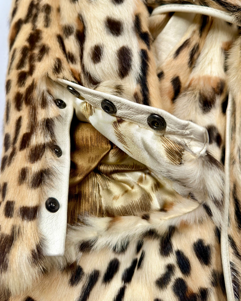 Vintage Fur Leopard Print Jacket — S/M