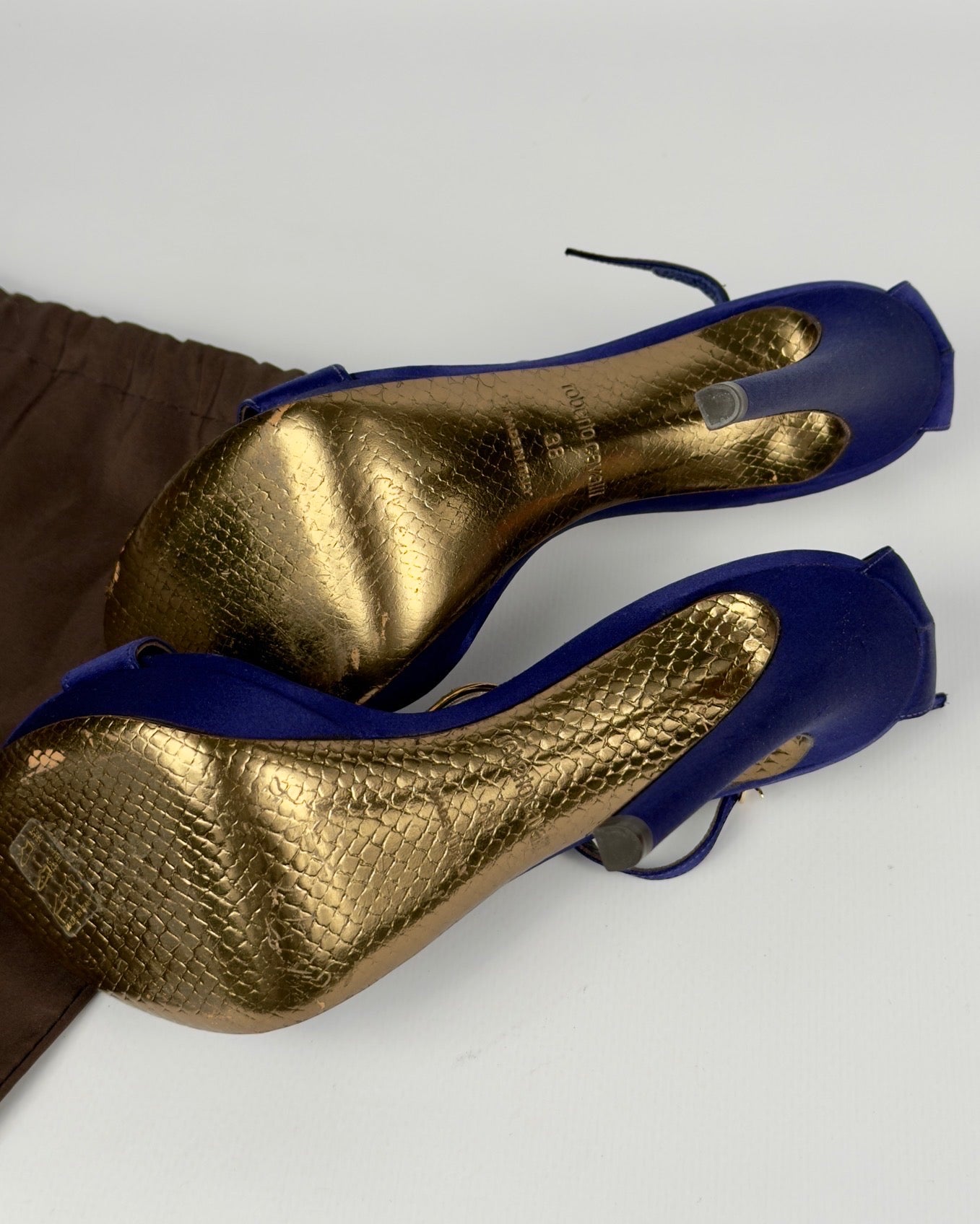 Roberto Cavalli Snake Heels — 38