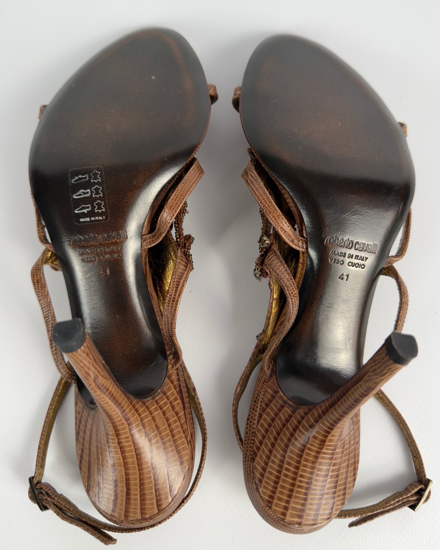 Roberto Cavalli Vintage Beaded Heels — 41