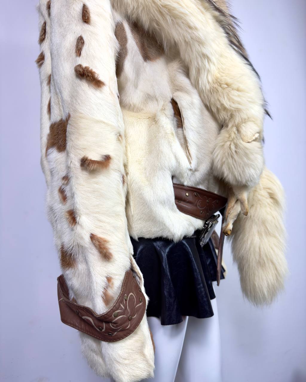 Vintage Fur Leather Jacket XS/M